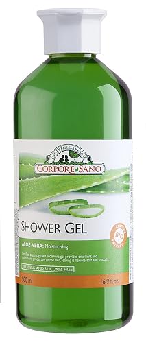Corpore Sano Shower Gel/Body Wash-Aloe/Seaweed/Argan & Aloe-CERTIFIED ORGANIC-NO PARABENS-500 ml/16.9 fl. oz (SOWER GEL ALOE VERA) Beauty & Personal Care Corpore Sano