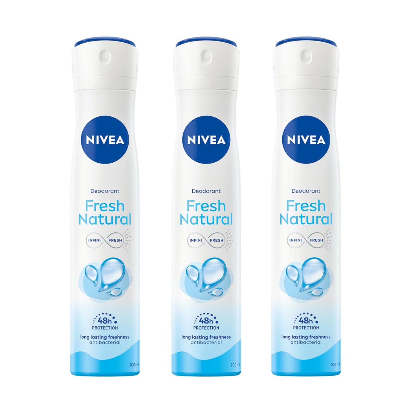NIVEA Fresh Natural Deodorant Spray 200ml - 48 Hour Odor Protection for Women & Men - Refreshing Oceanic Scent, Quick Dry, No Alcohol, Gentle on Skin Beauty and Personal Care NIVEA