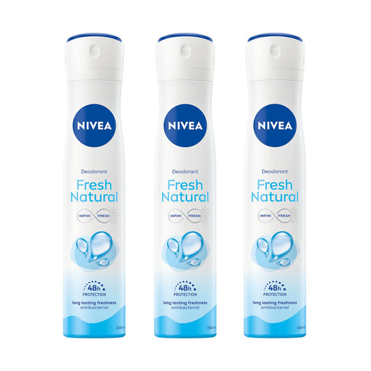 NIVEA Fresh Natural Deodorant Spray 200ml - 48 Hour Odor Protection for Women & Men - Refreshing Oceanic Scent, Quick Dry, No Alcohol, Gentle on Skin Beauty and Personal Care NIVEA