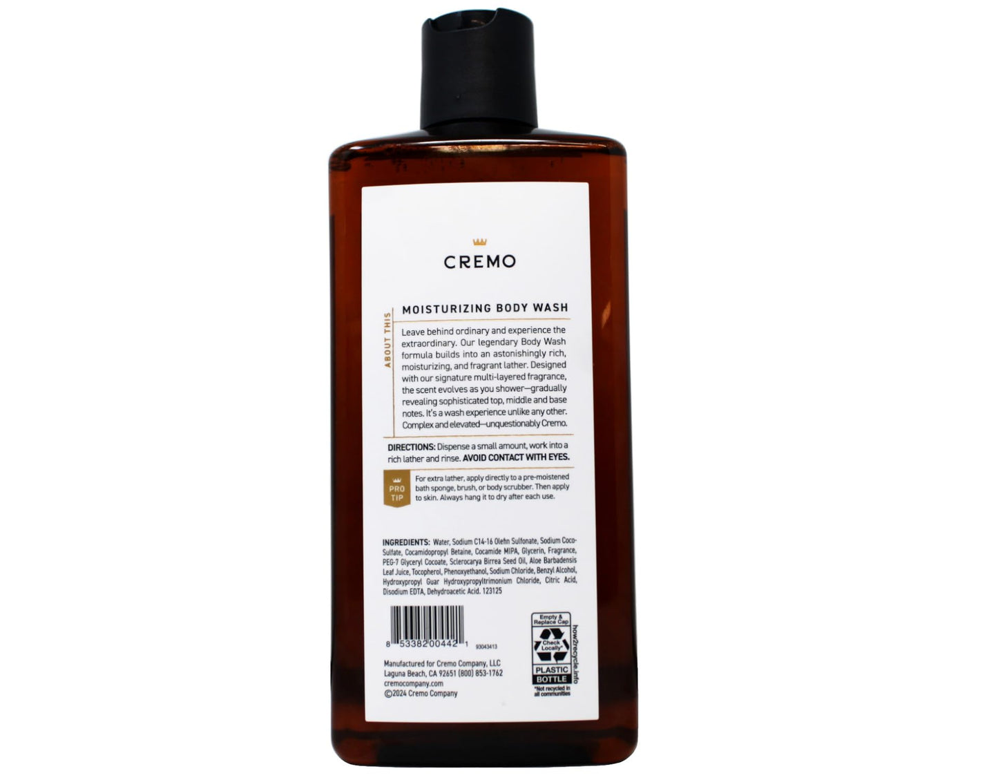 Cremo Body Wash, Bourbon & Oak, 16 Ounce (Pack of 3) Beauty & Personal Care Cremo