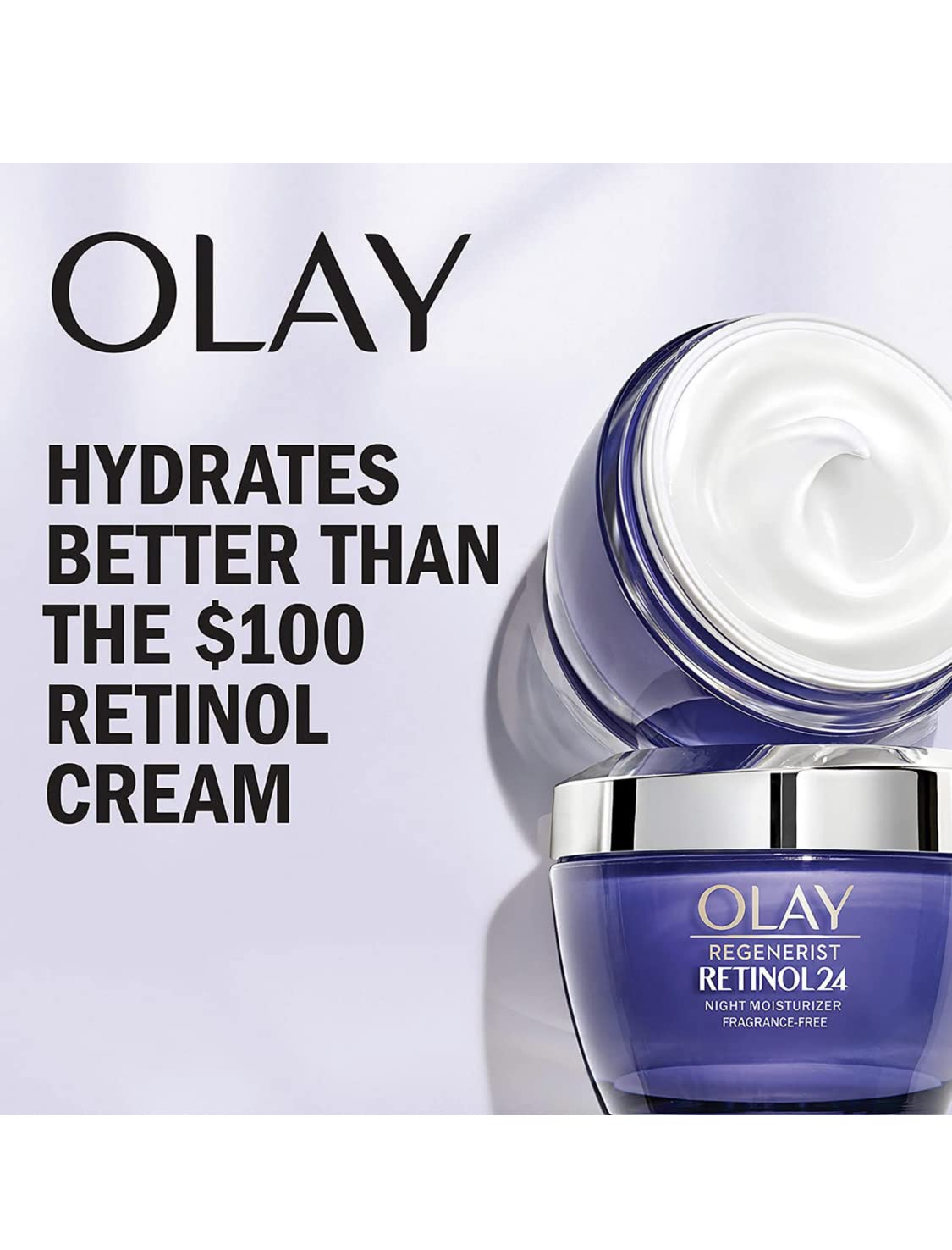 Olay Retinol + Peptide 24 Fragrance Free Night Moisturizer, 1.7 OZ (2 Packs) Beauty & Personal Care Olay