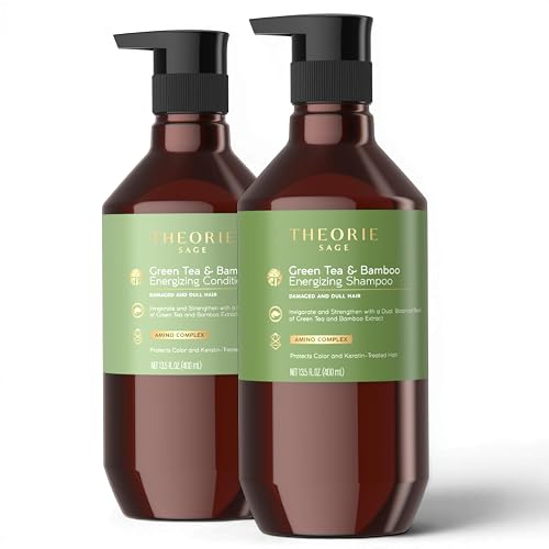THEORIE 400 mL Shampoo & Conditioner Collection (THEORIE Sage Collection Hair Care Sets (Green Tea & Bamboo 400 mL Shampoo & Conditioner Set)) Beauty & Personal Care Theorie