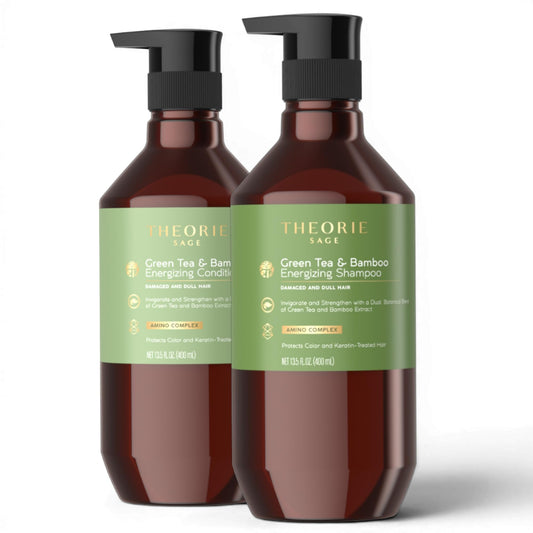 THEORIE 400 mL Shampoo & Conditioner Collection (THEORIE Sage Collection Hair Care Sets (Green Tea & Bamboo 400 mL Shampoo & Conditioner Set)) Beauty & Personal Care Theorie