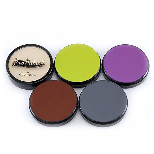 Graftobian Makeup ProPaint Face & Body Paint - 5 Creepy Colors Set 30ml - Halloween & Costume Makeup for Adults Beauty & Personal Care Graftobian