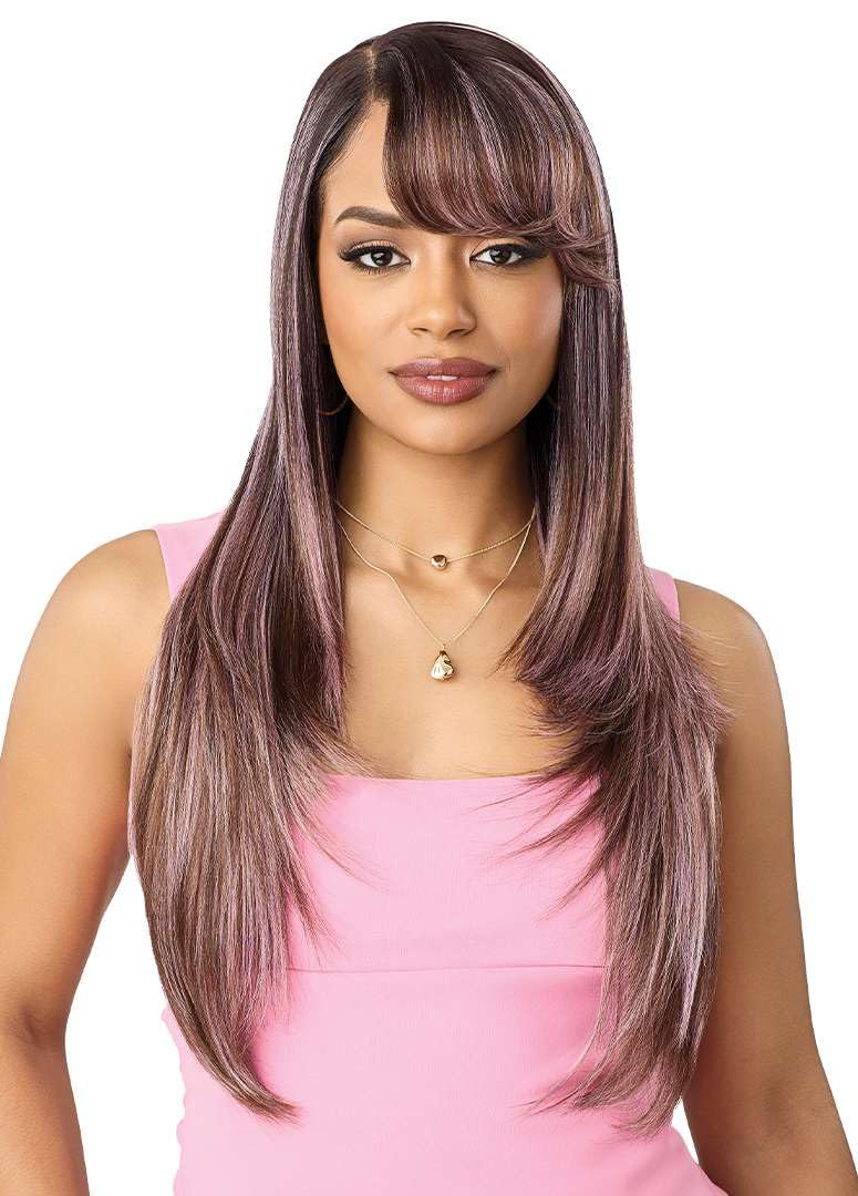 Outre Lace Front Wig - Perfect Hair Line - Swoop Series Y-Part 211 (JET BLACK 1)