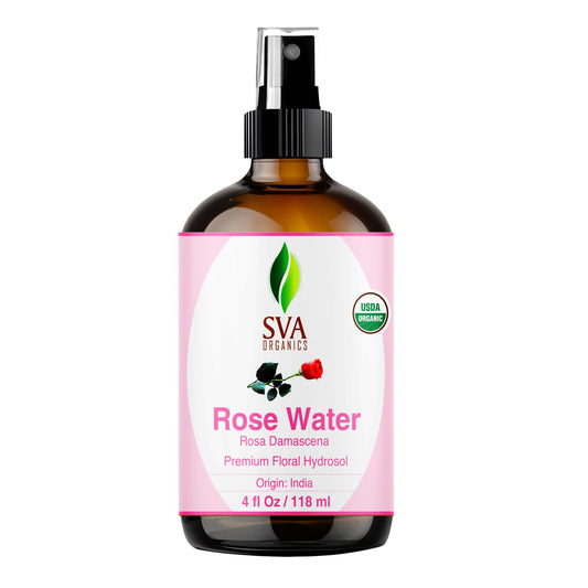 SVA ORGANICS Rose Water 4oz (118 ml) Refreshing Rose Water Spray for Skin Care, Skin Hydration, Bath, Soaps, Haircare & Aromatherapy Beauty & Personal Care SVA ORGANICS