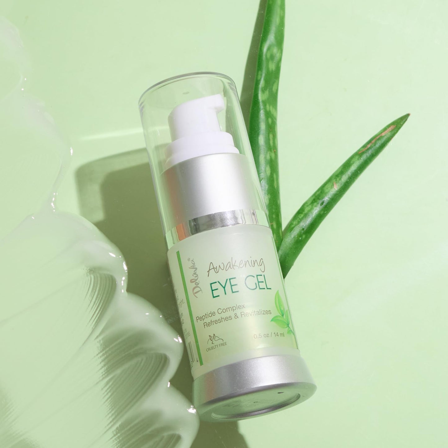 Deluvia Daily Under Eye Gel - Reduces the Appearance of Puffiness, Wrinkles, Fine Lines, Bags, Dry, Crepe Skin - Organic Aloe, Vitamin E, Hyaluronic Beauty & Personal Care DELÚVIA