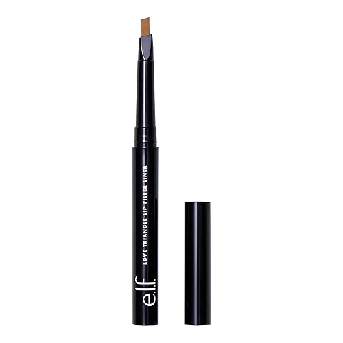 e.l.f. Love Triangle Lip Filler Liner, 2-in-1 Lipliner Pencil For Sculpting & Filling, Long-Lasting Intense Color, Vegan & Cruelty-Free, Light Brown Beauty & Personal Care e.l.f.