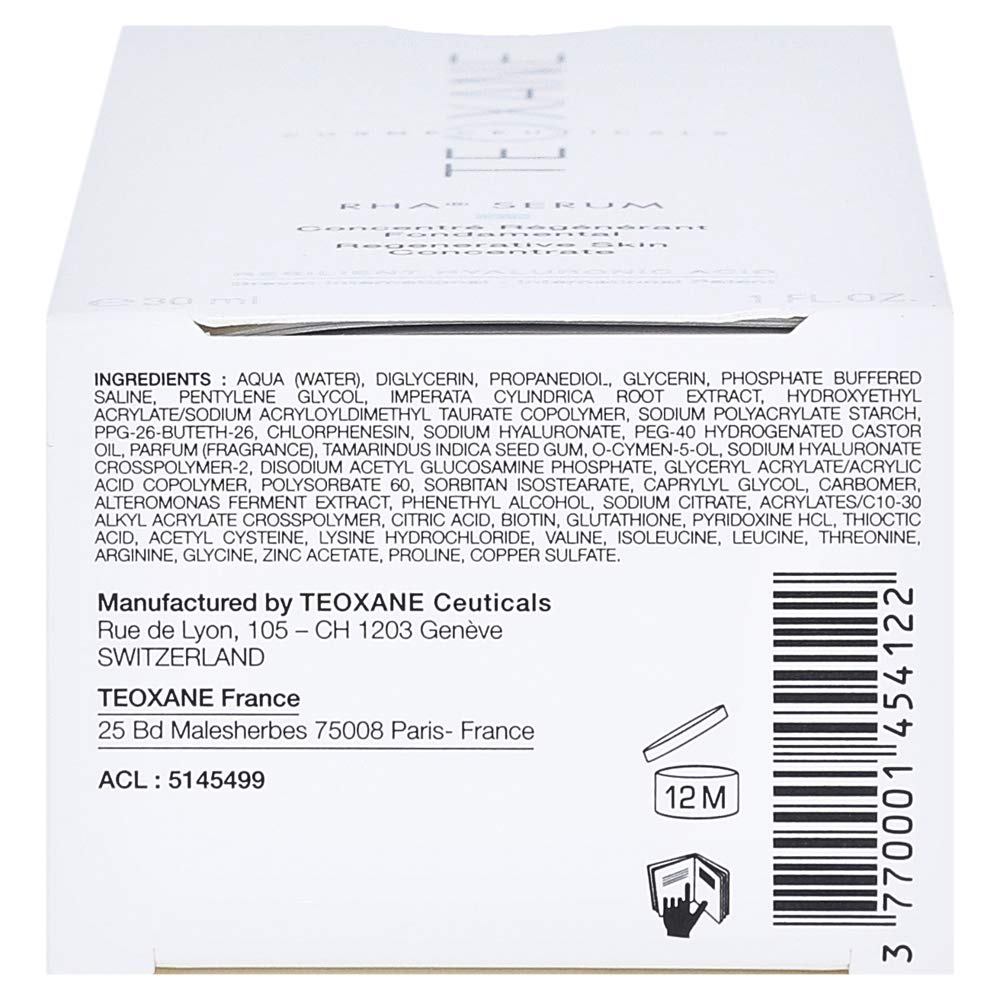 Hyaluronic Acid Serum for Skin--Anti-Aging Serum, Intense Hydration,Moisture--Best Hyaluronic Acid for Face RHA Serum by Teoxane Cosmeceuticals (30 Beauty & Personal Care Teoxane