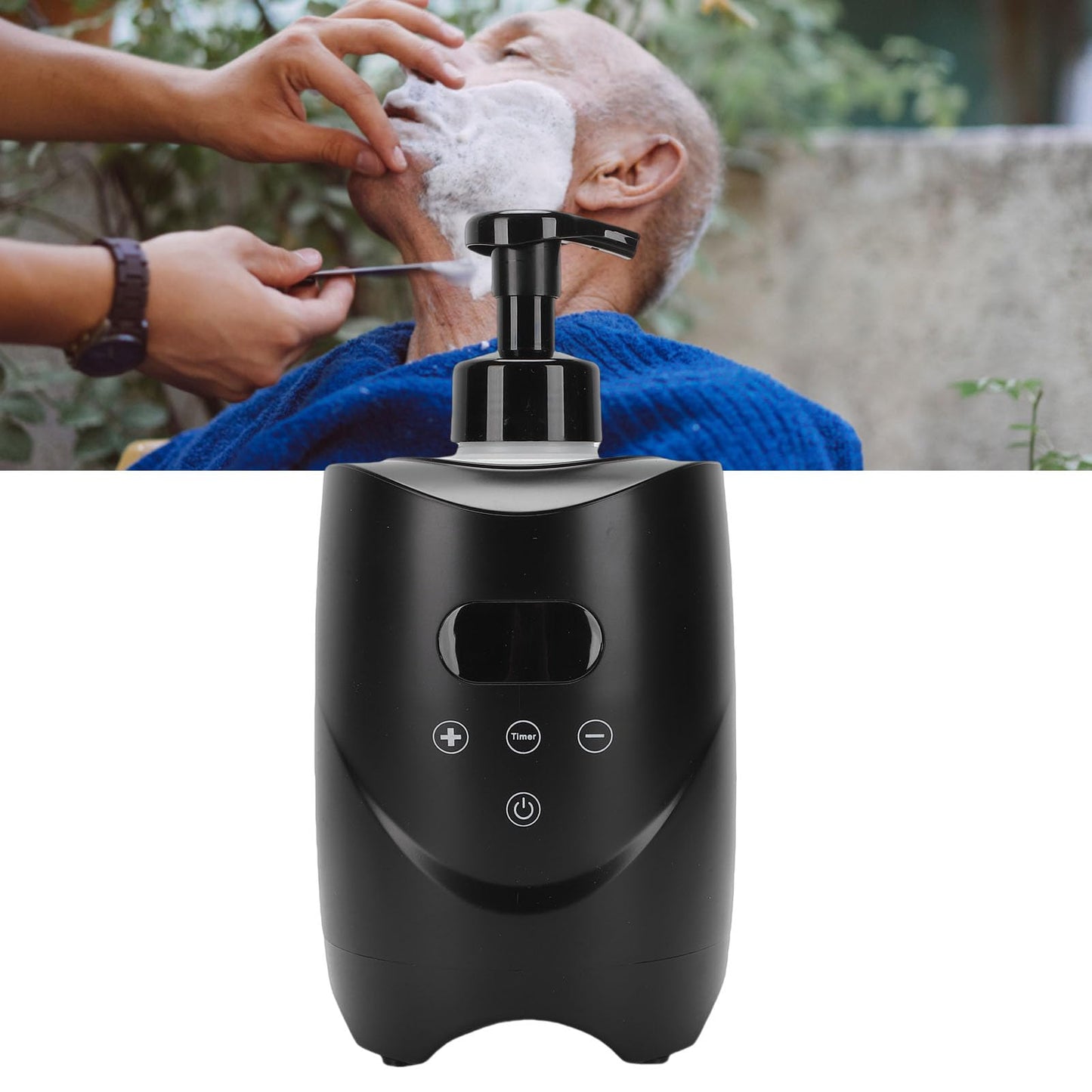 Hamwesh Hot Lather Machine, 500ml Large Capacity Lather Maker For Men Face Shaving, 86-167F Dual Temperature Display Electric Shaving Cream Warmer Beauty and Personal Care Hamwesh