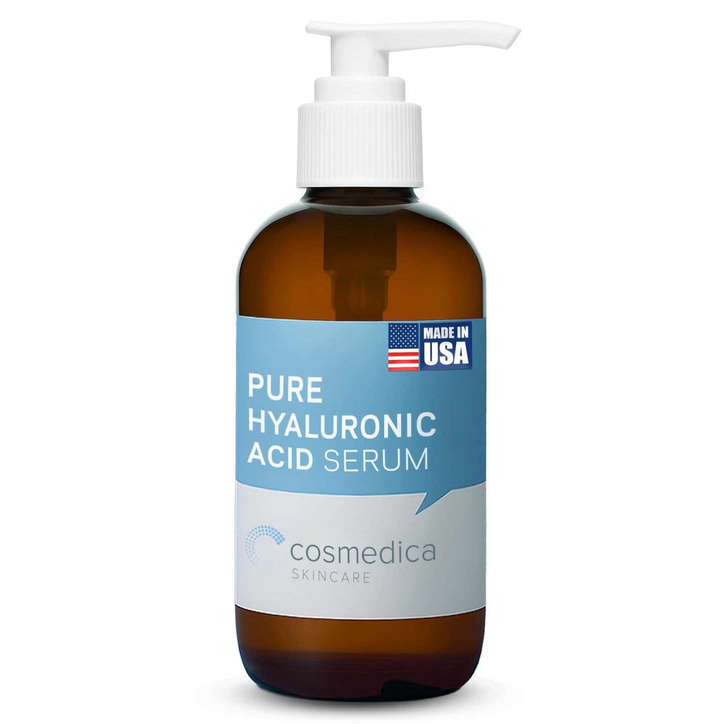 Hyaluronic Acid Serum for Skin 100% Pure-Anti-Aging Serum - Intense Hydration + Moisture, Non-greasy, Paraben-free Hyaluronic Acid for Your Face 8 oz Beauty & Personal Care Cosmedica Skincare