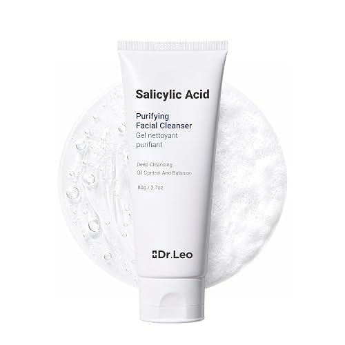 Dr.leo Salicylic Acid Cleanser, Acne Face Wash for Oily Skin - Daily Oil Control, Gentle Plant Extracts, 8 Amino Acids, Deep Cleans Minimizes Pores Beauty & Personal Care Dr.Leo