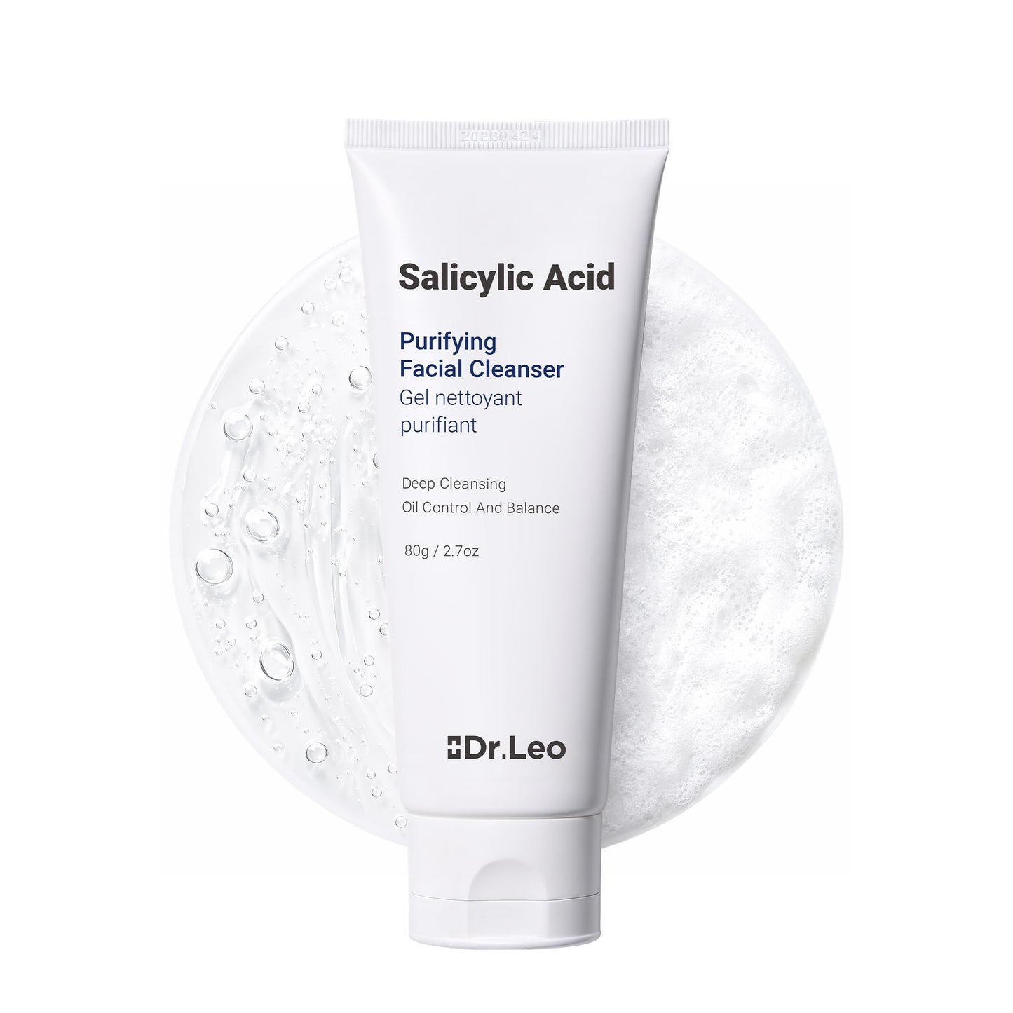 Dr.leo Salicylic Acid Cleanser, Acne Face Wash for Oily Skin - Daily Oil Control, Gentle Plant Extracts, 8 Amino Acids, Deep Cleans Minimizes Pores Beauty & Personal Care Dr.Leo