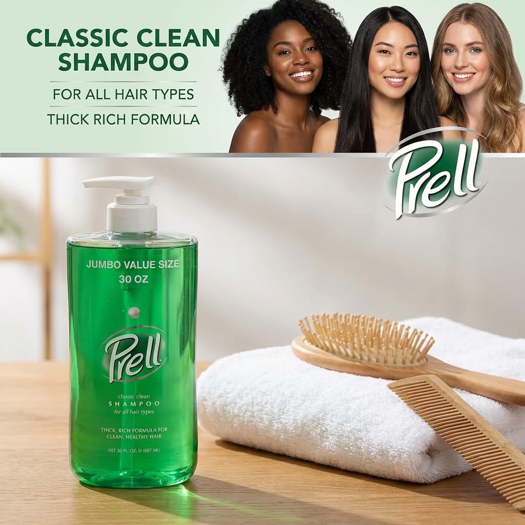 Prell Original Green Shampoo - Value Size - Classic Clean Deep Cleansing Shampoo for Men & Women | 30 oz