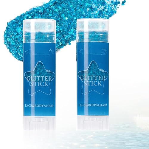 TAIKELOP 2 PCS Face Body Glitter, Face Glitter Body Gel Sequins Shimmer Liquid Eyeshadow, Hair Glitter Sparkles Chunky Face Glitter Gel for Girls Beauty & Personal Care TAIKELOP
