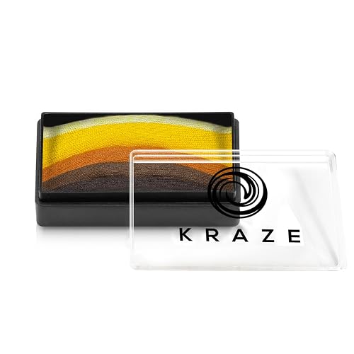 Kraze FX Dome Stroke - Daffodil by Linnea (25 gm), Professional 1-Stroke Split Cake, Hypoallergenic, Non-Toxic, Water Activated Face & Body Painting Beauty & Personal Care Kraze FX
