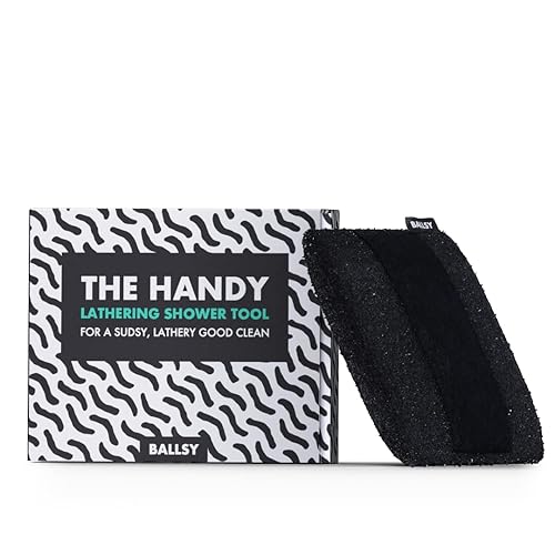 Ballsy Handy Shower Tool - Sponge for Generating Extra Suds, with Gently Exfoliating Design Beauty & Personal Care Ballsy