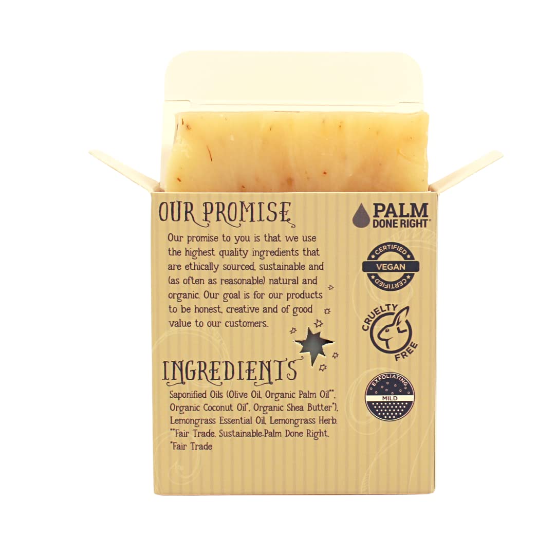 Varina Organic Lemongrass Bar Soap - Gentle Cleansing for Sensitive Skin, Herbal and Mint - 3 Pack Beauty & Personal Care Varina