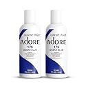 Adore Semi Permanent Hair Color (176 Ocean Blue) (2 Pack) | Vegan & Cruelty-Free Blue Hair Dye | No Ammonia, No Peroxide, No Alcohol | 4 Fl Oz Beauty & Personal Care Adore
