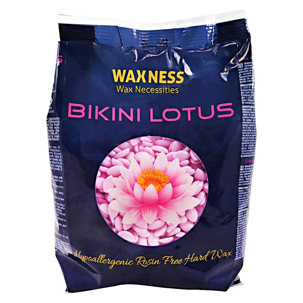 Waxness Bikini Lotus Hard Wax Beads 0.8 lb (400 g) - Rosin-Free Stripless Wax for Bikini and Sensitive Areas, Professional Use - Made in Italy Beauty and Personal Care Waxness