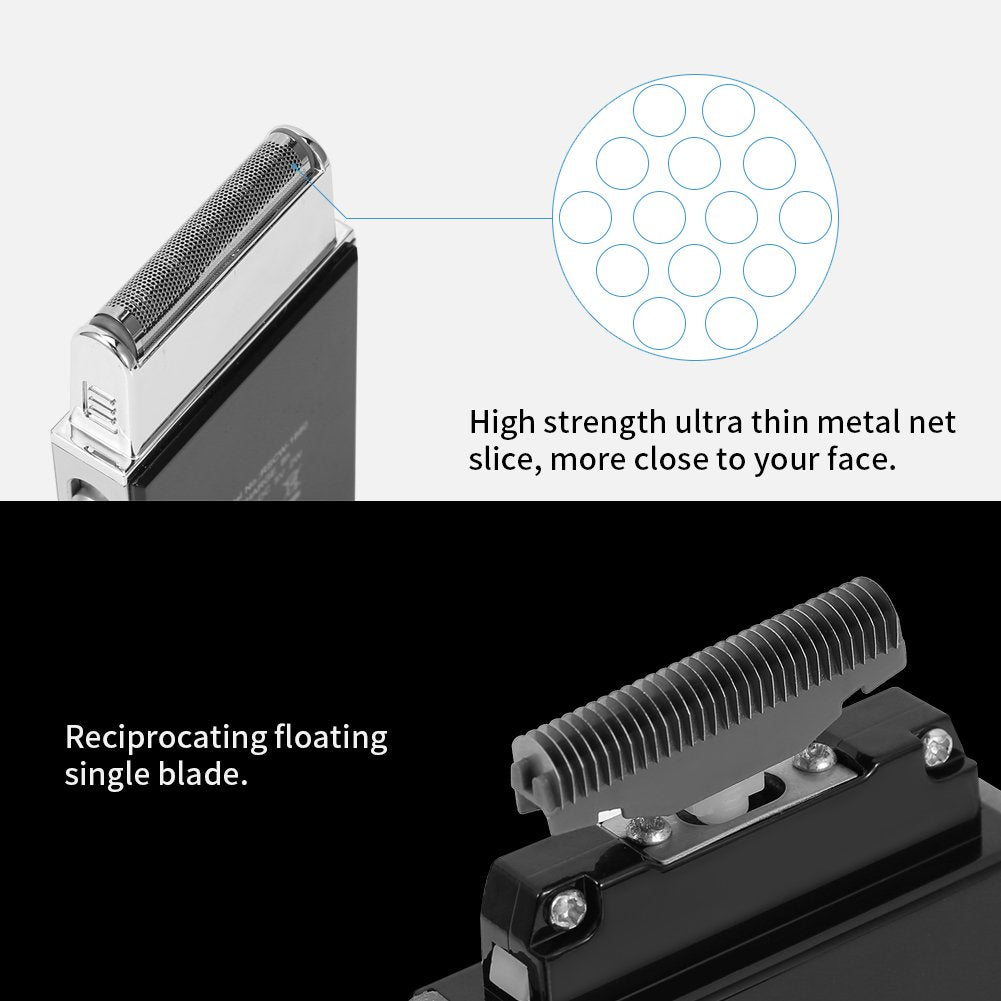Sonew Men's Beard Trimmer Electric Rechargeable Shaver for Face, Nose, and Ear Hair, with USB Charger Beauty and Personal Care Sonew