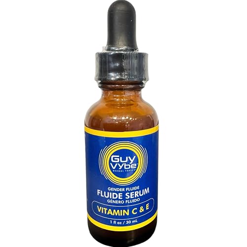 Guy Vybe Fluide Serum for Men's Skin, 1oz./30mL Hyaluronic Acid, Vitamin C, Vitamin E, Non-Oily Skin Serum for All Skin Types, Reduces Redness Beauty & Personal Care Guy Vybe
