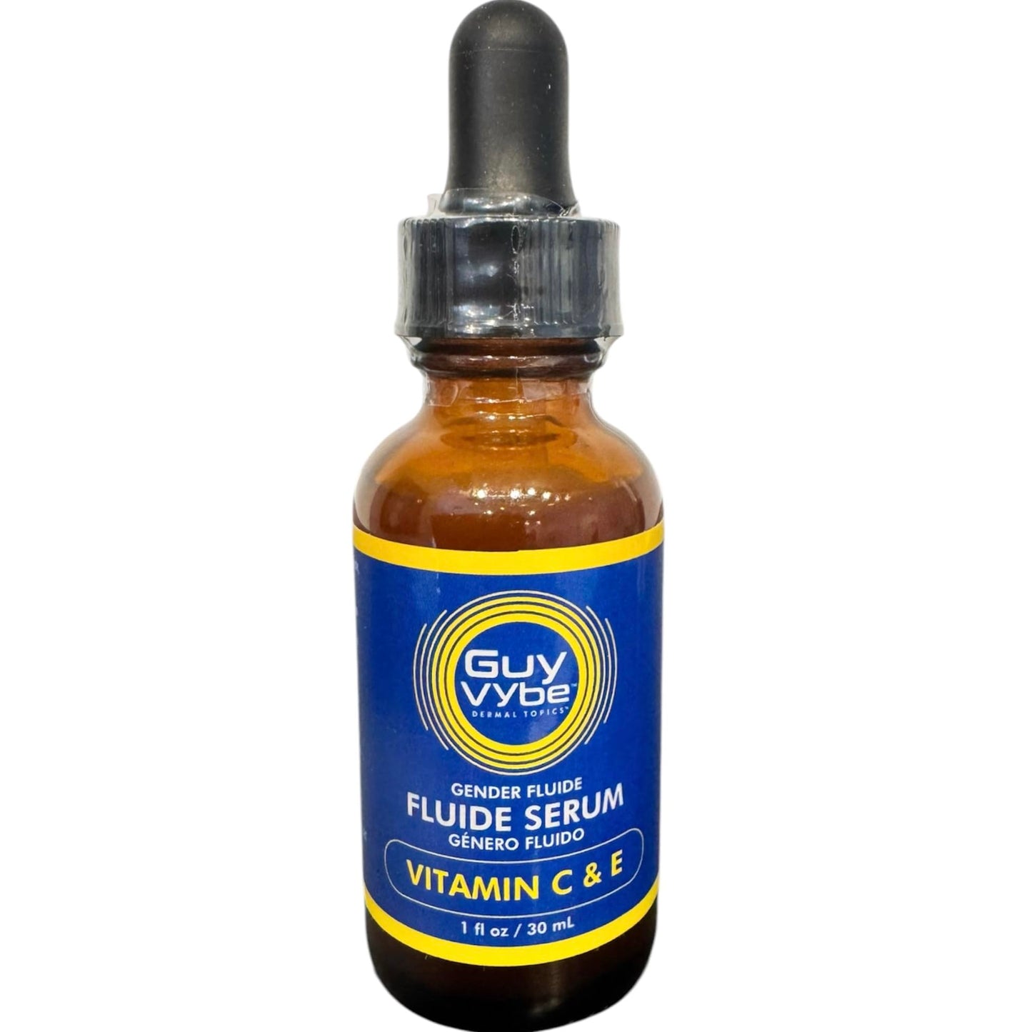 Guy Vybe Fluide Serum for Men's Skin, 1oz./30mL Hyaluronic Acid, Vitamin C, Vitamin E, Non-Oily Skin Serum for All Skin Types, Reduces Redness Beauty & Personal Care Guy Vybe
