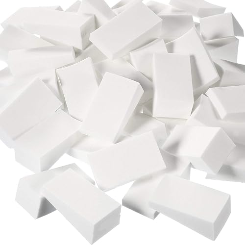 100 Pieces Cosmetic Sponges Latex Makeup Foam Wedges Foundation Beauty Tools (White) Beauty & Personal Care TecUnite
