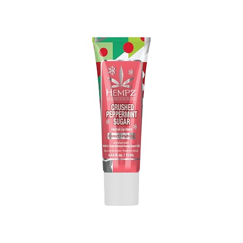 Hempz Crushed Peppermint Sugar Herbal Lip Balm .44 oz Beauty & Personal Care Hempz