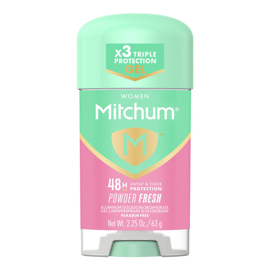 Mitchum Women’s Triple Odor Protection Antiperspirant & Deodorant Gel, Powder Fresh, 48HR Protection, 2.25 oz Beauty and Personal Care Mitchum