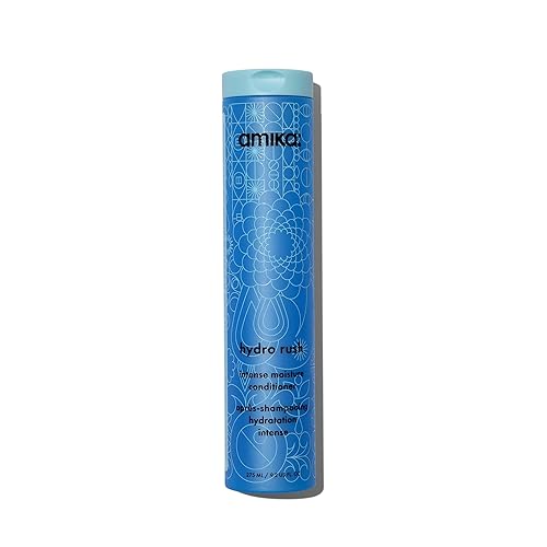 amika hydro rush intense moisture conditioner with hyaluronic acid, 275ml | for dry, textured, or coarse hair types 2a-4c, long-lasting hydration Beauty & Personal Care Amika