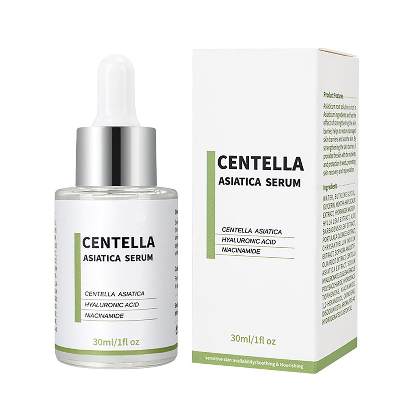 Centella Asiatica Soothing Redness Serum,Facial Serum For Troubled & Sensitive Skin-Including Chamomile Extract, Niacinamide,Aloe Vera Leaf Beauty & Personal Care XFXS