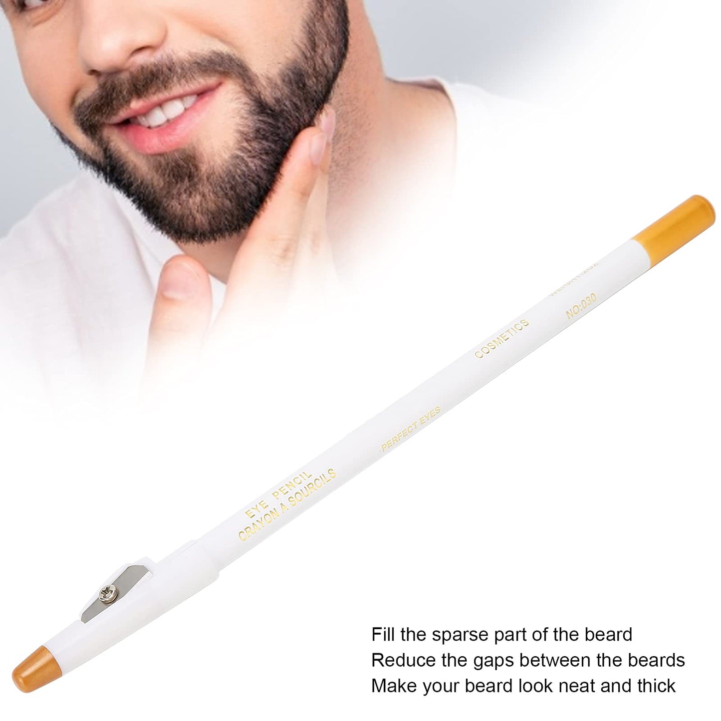 Beard Lineup Pen,ANGGREK White Hairline Pen Professional Beard Pencil Filler Household Beard Pencil Liner Shaping Styling Tool(White) Beauty and Personal Care ANGGREK