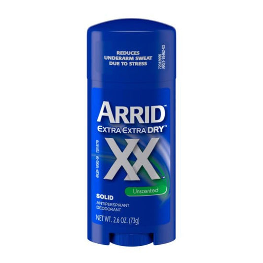 Arrid Xx Solid Antiperspirant & Deodorant, Unscented - 2.6 Oz (77 G), 2.6 Oz Beauty and Personal Care Arrid