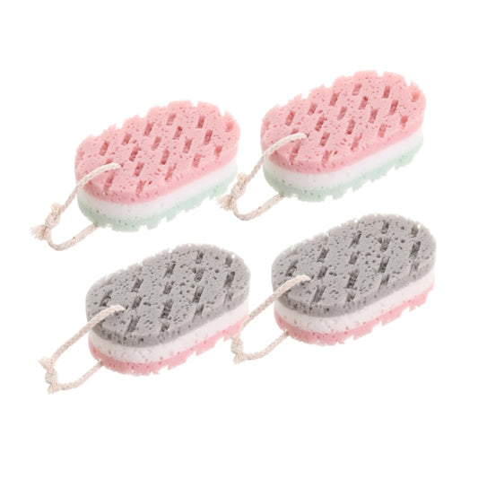 VICASKY 4pcs Sponges for Body Cleaning Exfoliating Sponge Towel Bath Wipe Body Scrubbing Tool Bathroom Accessories Random Color Beauty and Personal Care VICASKY