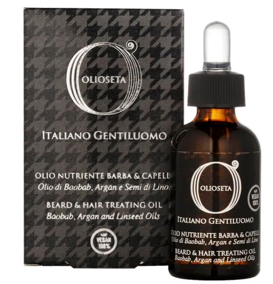 Barex Italiana Olioseta Italiano Gentiluomo Therapeutic Oil for Beard and Hair 30 ml./1 fl.oz. Beauty and Personal Care Barex