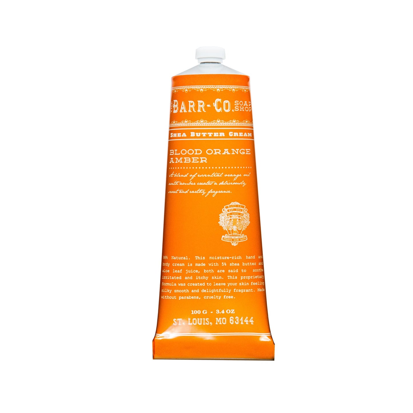 BARR-CO. Soap Shop Hand Cream Blood Orange Amber, Orange & Amber Essential Oils, Hand Cream for Dry & Cracked Hands, Shea Butter Cream, 3.4 fl oz Beauty & Personal Care BARR-CO