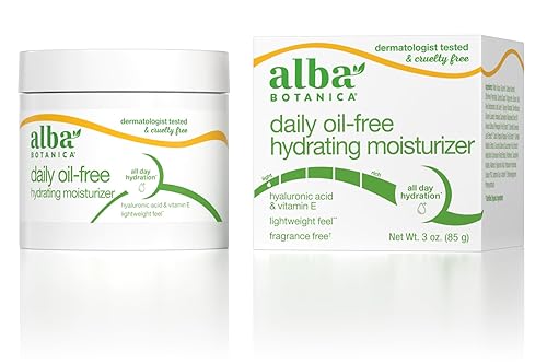 Alba Botanica Daily Oil Free Hydrating Moisturizer, with Hyaluronic Acid and Vitamin E, 3 Oz (Packaging May Vary) Beauty & Personal Care Alba Botanica