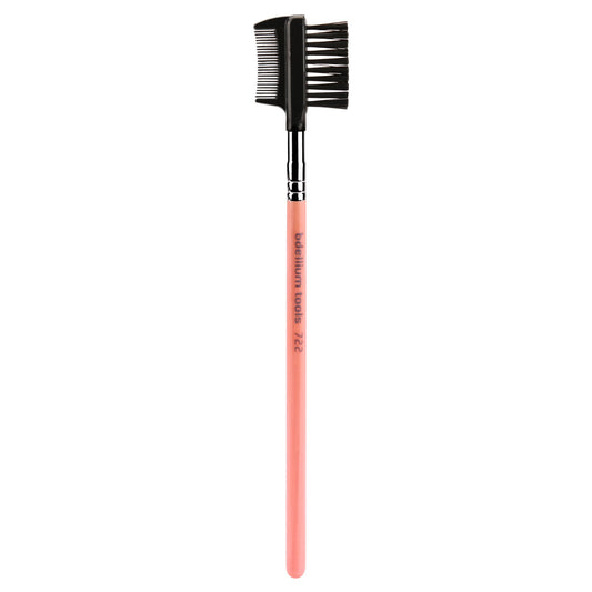 Bdellium Tools Professional Makeup Brush - Pink Bambu Series 722 Comb/Brow - With Soft Synthetic Fibers, For Prep Brows & Eyelashes (Pink, 1pc)