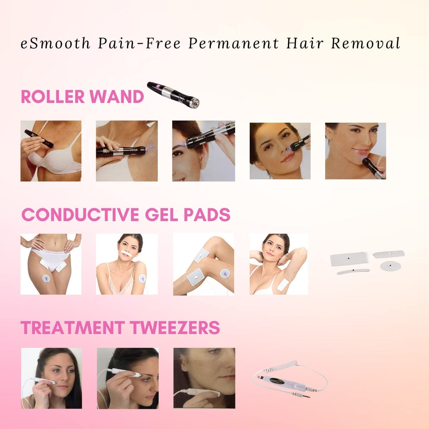 Verseo eSmooth Electrolysis Permanent Hair Removal Epilation Roller Pen Painless Hair Removal for Women Men Epilator Hair Remover Safe for All Skin Beauty & Personal Care Verseo