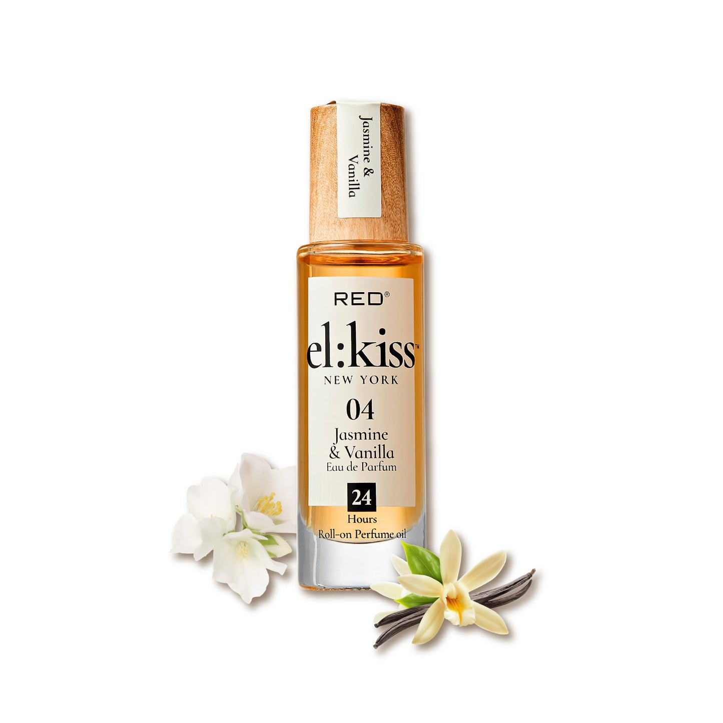 EL:KISS Roll On Perfume, Jasmine & Vanilla Inspired by SDJ 68, Eau de Parfum 12mL (.40 Fl Oz), Hydrating & Long-Lasting, Alcohol-Free & Mineral Beauty & Personal Care EL:KISS