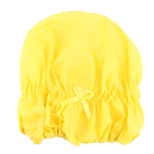 Ruilogod Household Bathroom Water Resistance Bowknot Decor Bathing Shower Cap Yellow (id: c04 a6a 803 00c 676 Beauty and Personal Care Ruilogod