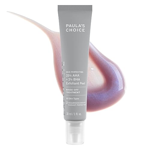 Paula's Choice Skin Perfecting 25% AHA + 2% BHA Face Exfoliant Peel, Facial Exfoliant Peel Rinse Off Treatment, All Skin Types, Fragrance-Free, 1 Oz Beauty & Personal Care Paula's Choice