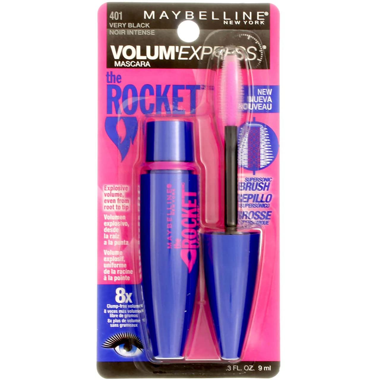 Myb Rocket Very Black Mas Size .30 F Maybelline Volum'Express Rocket Mascara Very Black Beauty & Personal Care MAYBELLINE