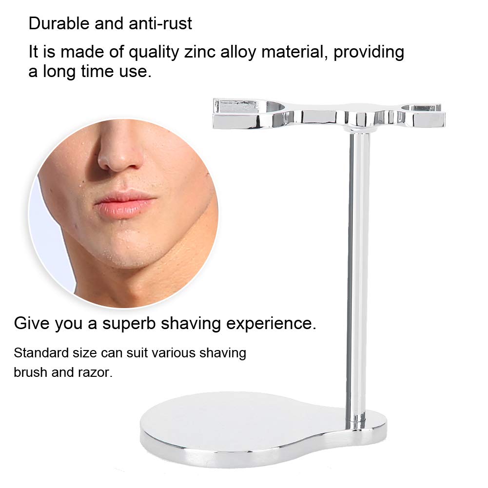Shaving Brush Holder Zinc Alloy Durable Stand for Razors & Brushes Portable Design for Home Salon Travel Use Long-Lasting Quality Adaptable Size Beauty and Personal Care Haofy