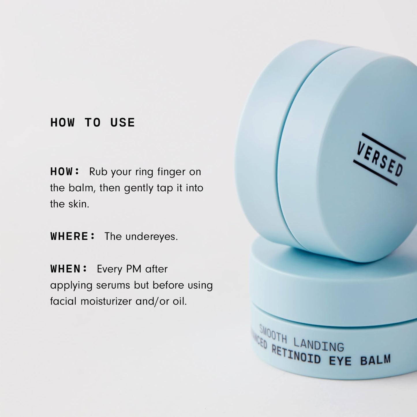Versed Smooth Landing Retinoid Eye Balm 0.42 oz – Anti-Aging Eye Cream with Granactive Retinoid for Crow’s Feet, Dark Circles & Under-Eye Bags Beauty & Personal Care Versed
