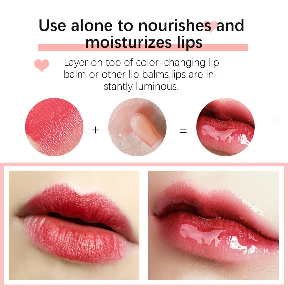 Fovcos Hydrating Lip Oil - Moisturizing, Plumping Lip Gloss Balm With Cherry Tint Beauty & Personal Care Fovcos
