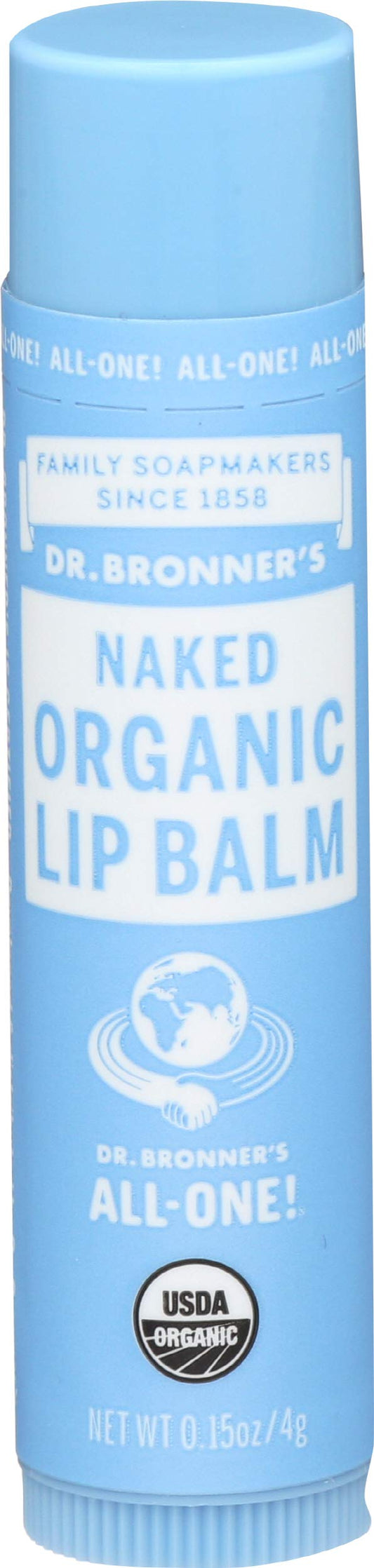 Dr Bronner's, Lip Balm Naked Organic, 0.15 Ounce Beauty & Personal Care Dr. Bronner's