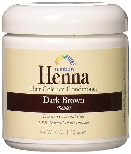 Rainbow Research Henna Hair Color and Conditioner Persian Dark Brown Sable - 4 oz Beauty & Personal Care Rainbow Research