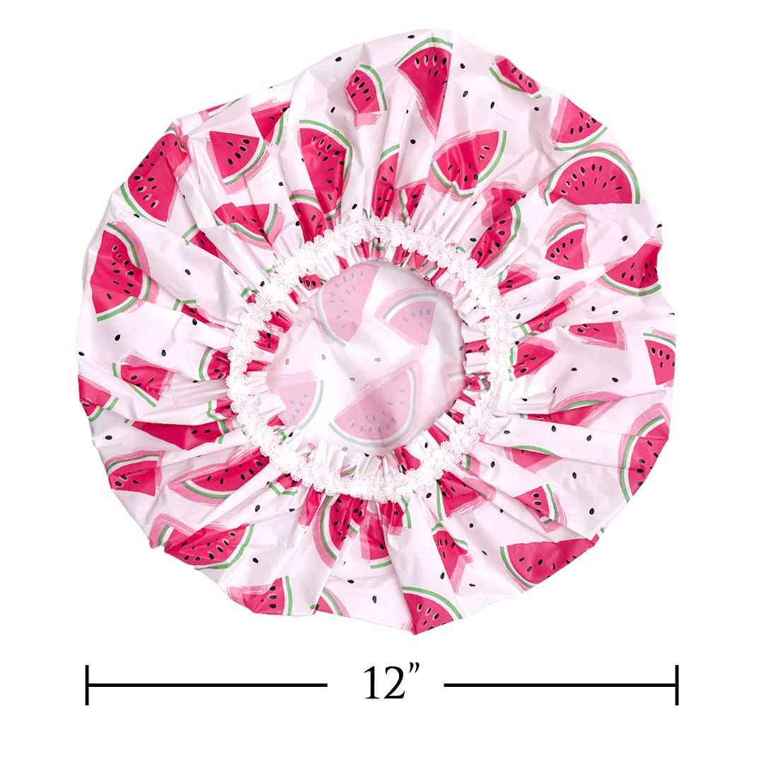 Reusable Vinyl Shower Cap & Bath Cap, Frosted PEVA Elastic Stretch Hem. Multi-Use Waterproof Stretchy Hair Cap for all Hair Lengths - One In A Melon Beauty & Personal Care Betty Dain